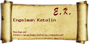 Engelman Katalin névjegykártya