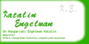 katalin engelman business card